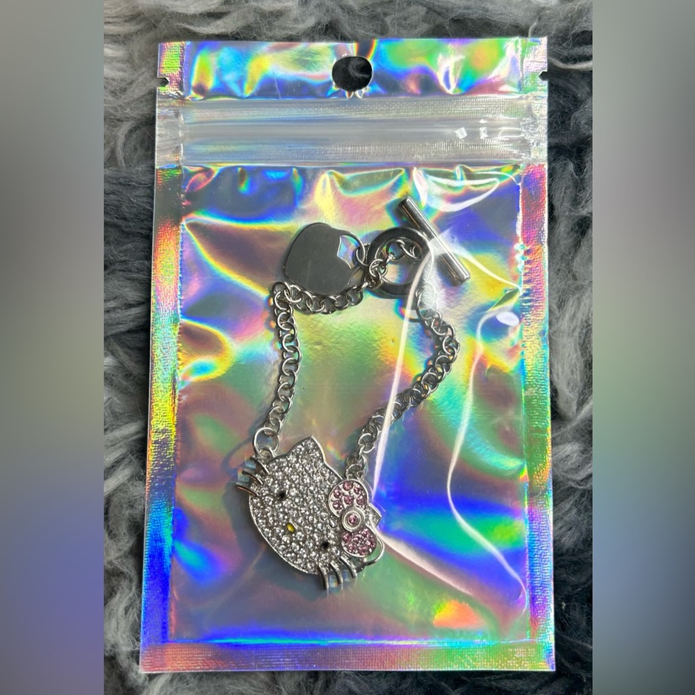 Hello Kitty Silver Bling Charm Toggle Bracelet - Picture 7 of 8